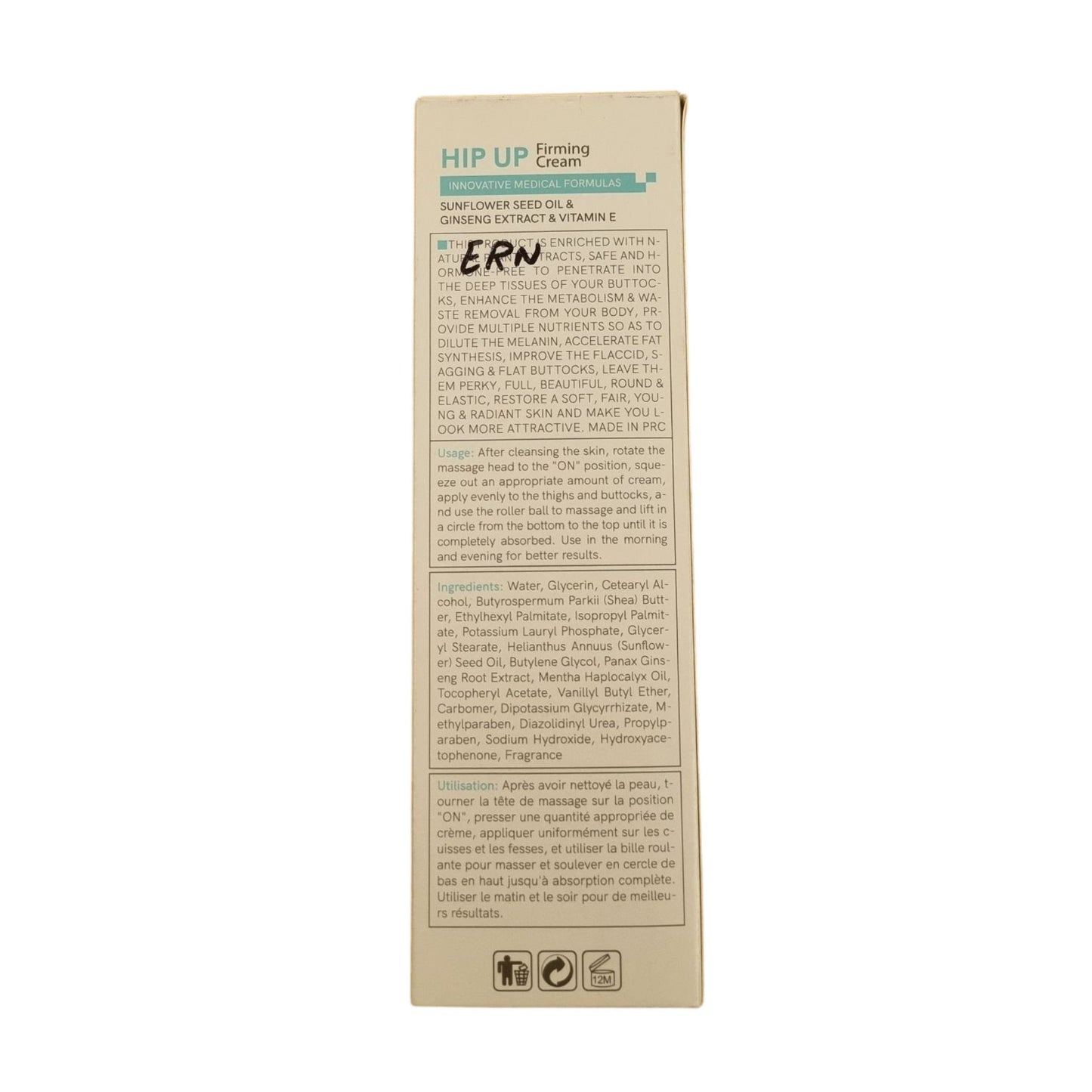Aichun Beauty Hip Up Firming Cream With Multi Action Massage Roller