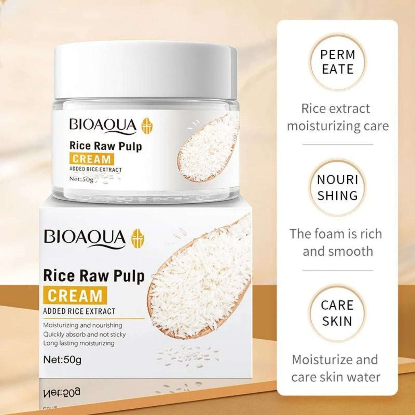 BIOAQUA Rice Raw Pulp Cream - Deep Moisture Glow