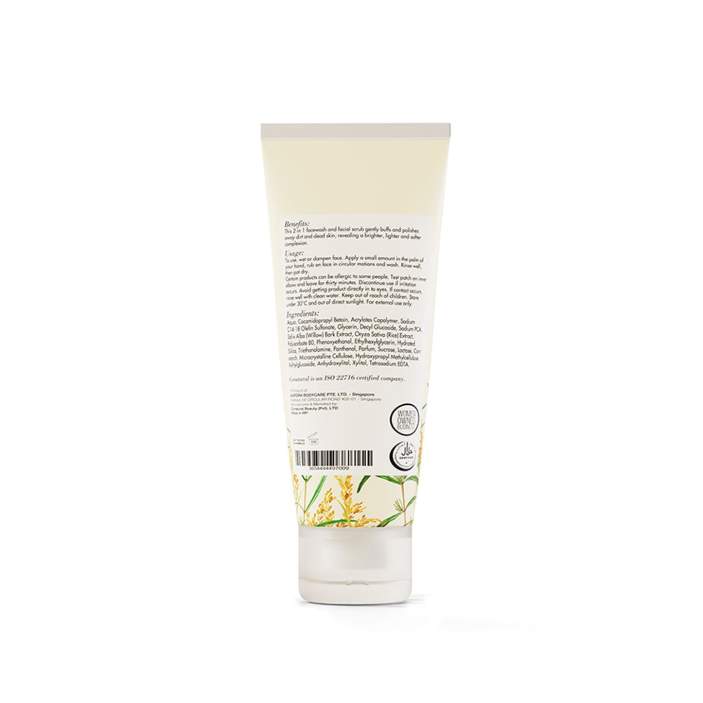 CoNatural Rice Face Wash & Scrub – Natural Cleanser & Gentle Exfoliator - 100ml