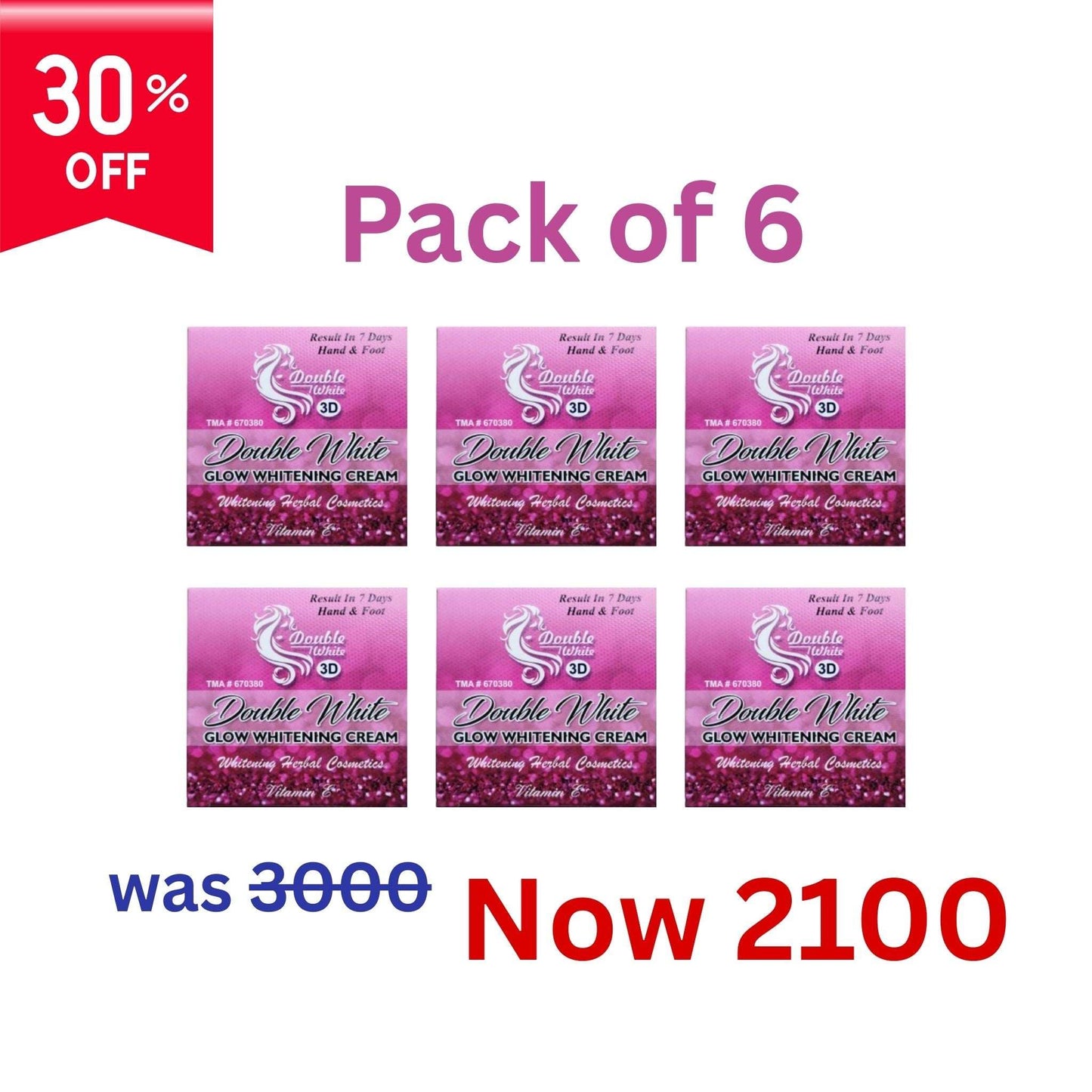 Double White Hand & Foot Whitening Cream – Pack of 6