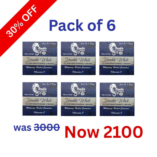 Double White Whitening Cream 3D With Vitamin E - Pack of 6