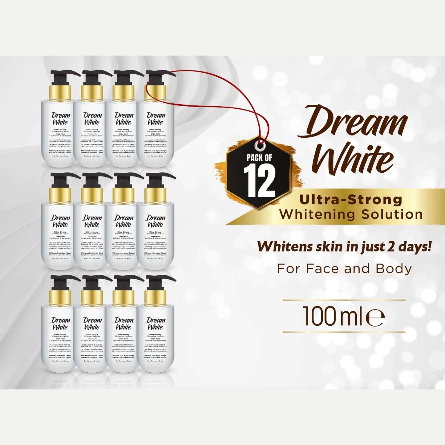 Dream White Whitening Solution Pack of 12 - Face & Body Care