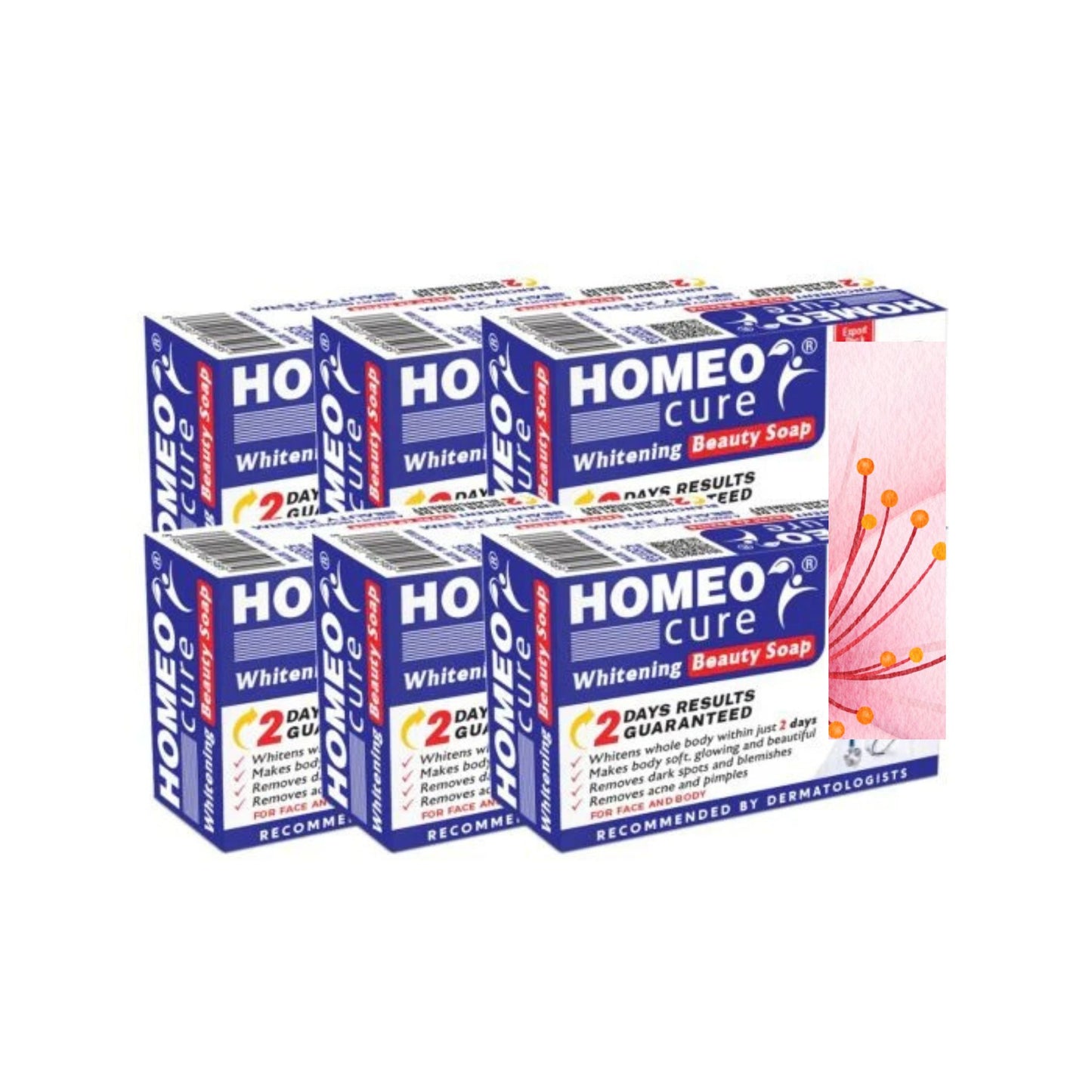 Homeo Cure Whitening Beauty Soap Pack of 6 - Face & Body