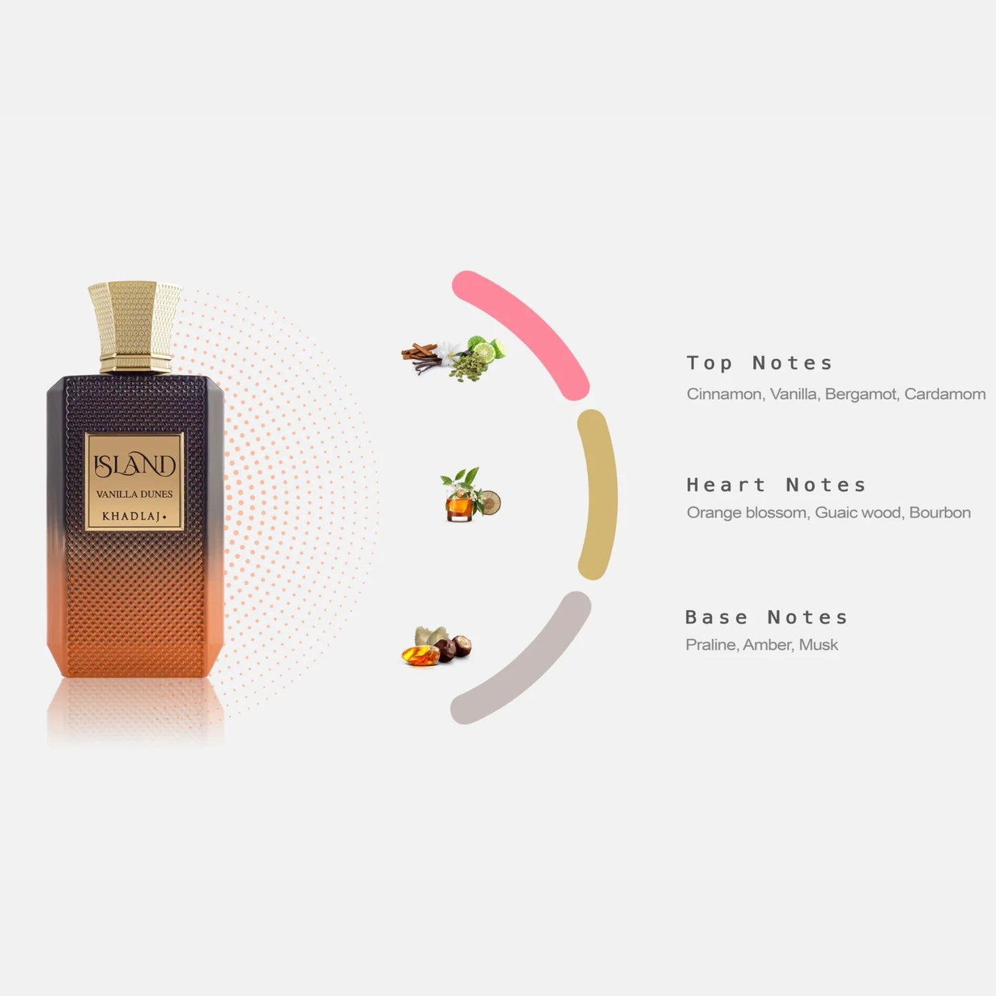 Island Vanilla Dunes Perfume by Khadlaj - Extrait de Parfum