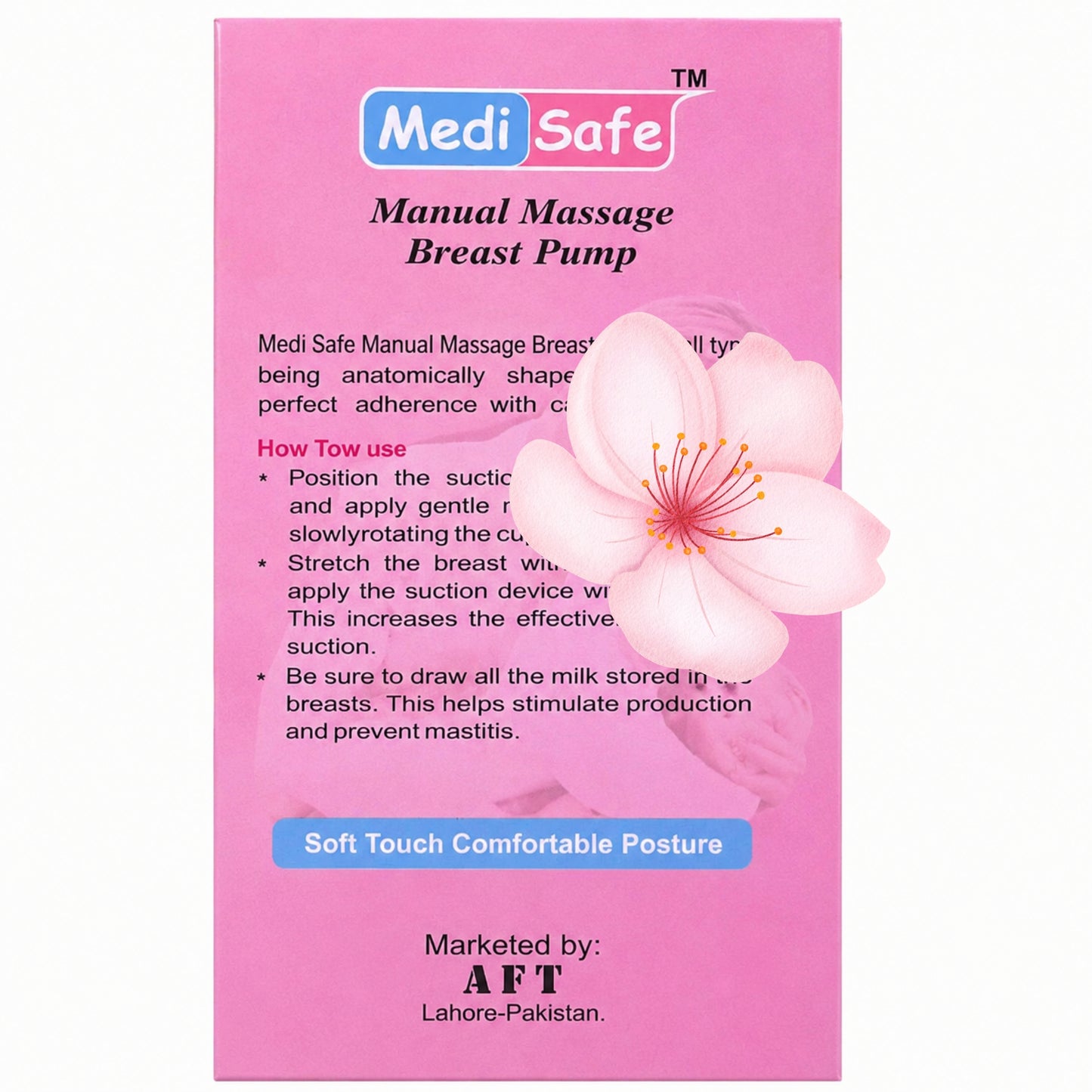 Medi Safe Manual Massage Breast Pump - BPA Free Nursing System