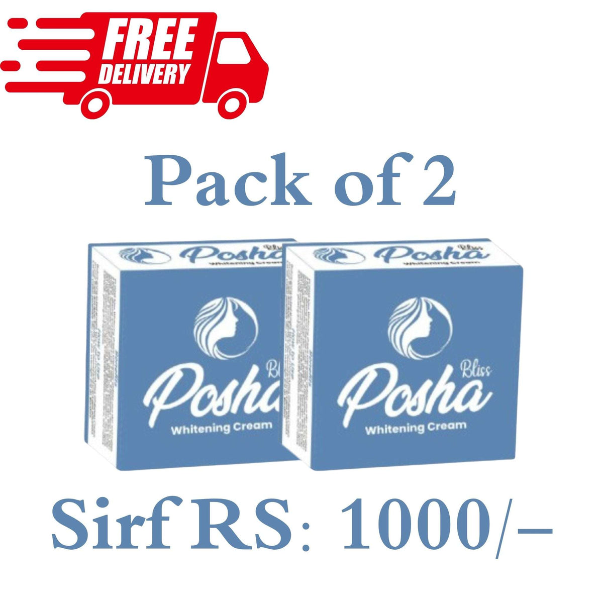 Posha Bliss Whitening Cream Pack of 2 - Best Value