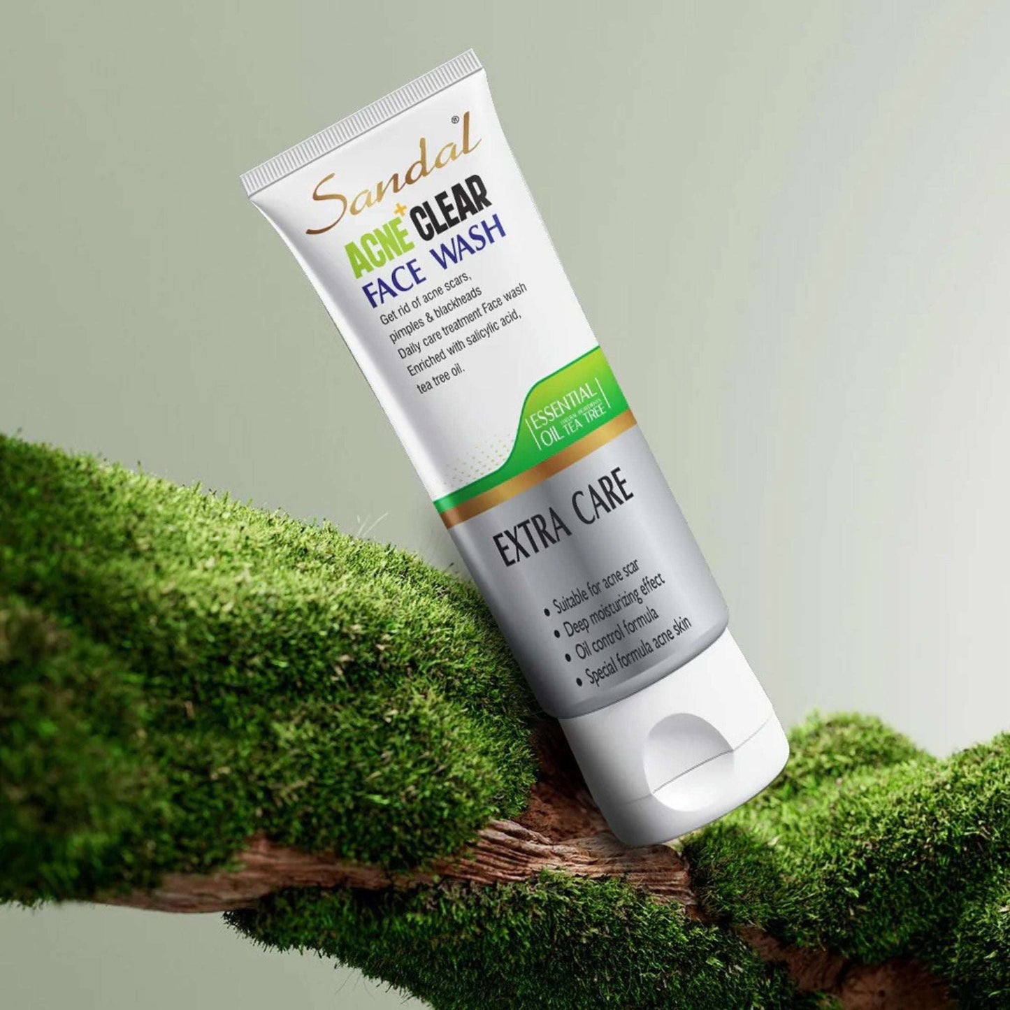 Sandal Acne Clear Face Wash with Tea Tree Oil - Extra Care for Acne-Prone Skin