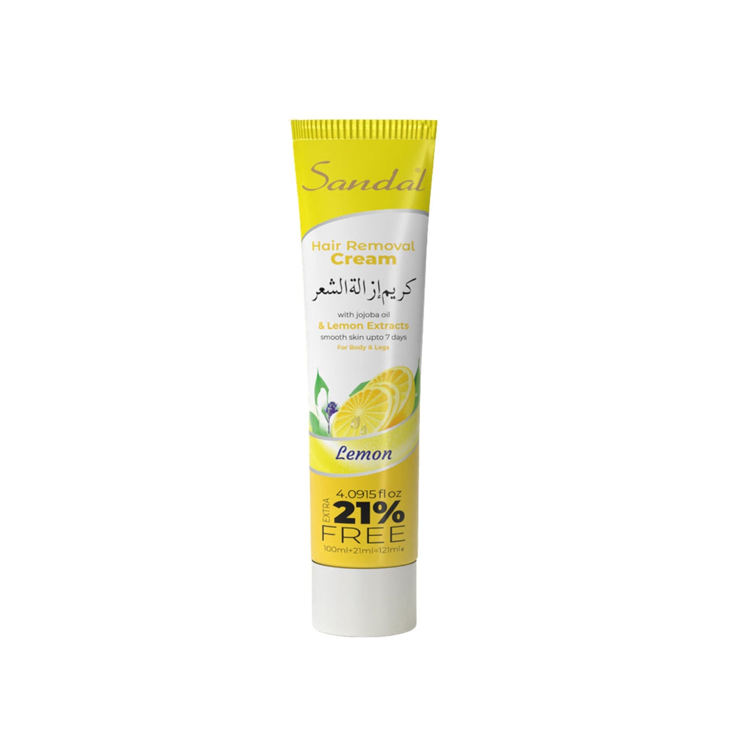 Sandal Lemon Hair Removal Cream with Jojoba Oil and Lemon Extract