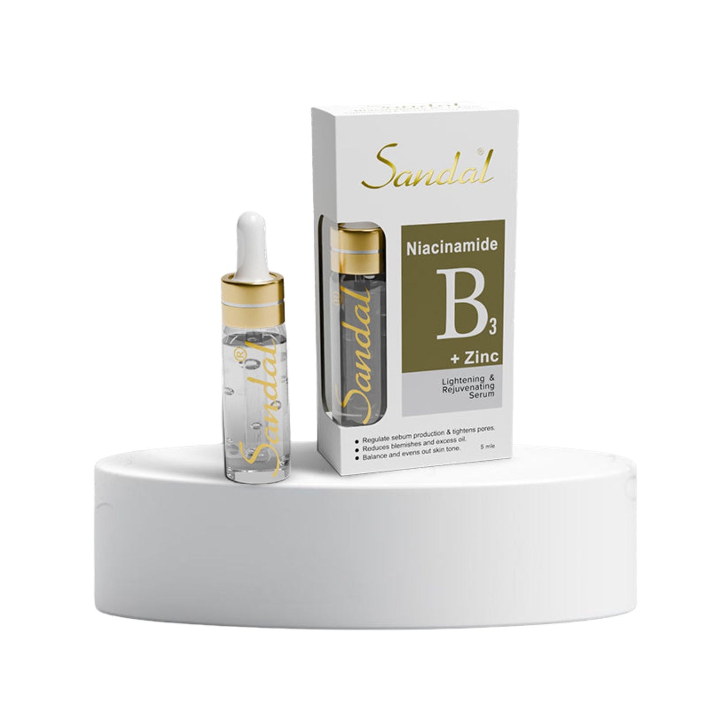 Sandal Niacinamide B3 + Zinc Serum for Acne, Oil Control & Glow