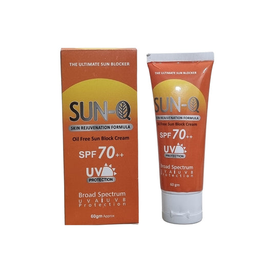SUN-Q Oil Free Sun Block Cream SPF 70++ UVA UVB Protection