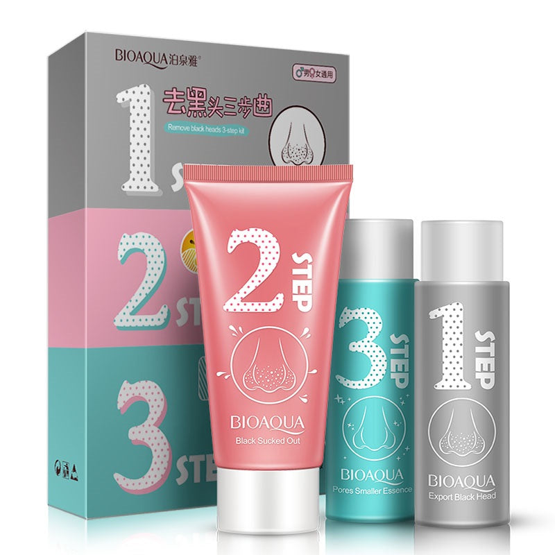 BIOAQUA 3 Step Kit Fastest and Easiest Way to Remove Blackheads
