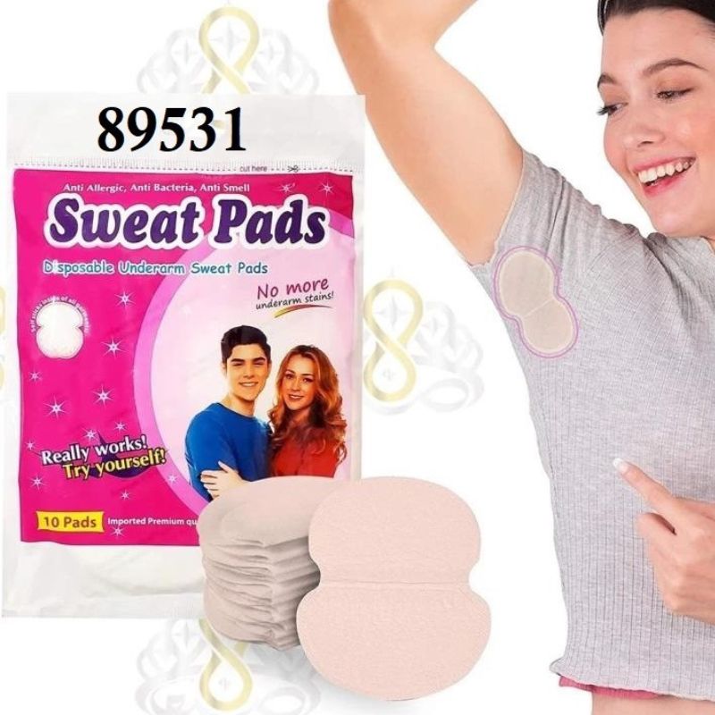 No more Sweaty Boobies sweat pads! 3 sizes to choose from! Line Chocolate  Set of 2 pads