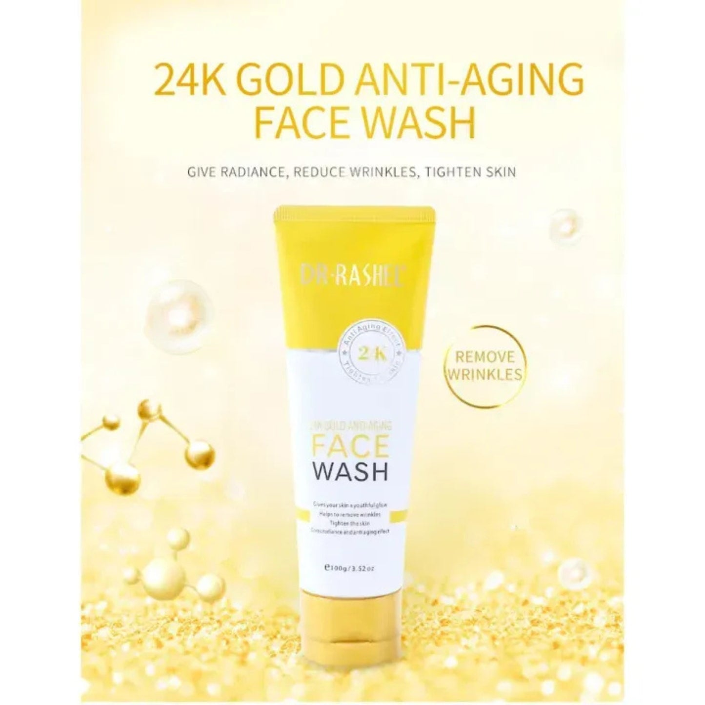 24K Gold Face Wash by Dr. Rashel - Anti-Aging Cleanser 100g