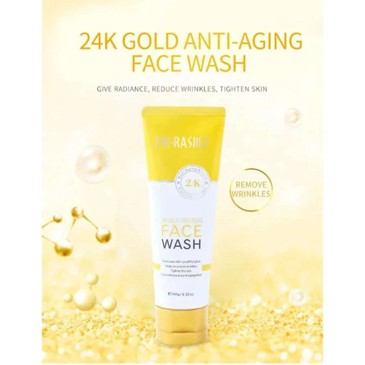 24K Gold Face Wash by Dr. Rashel - Anti-Aging Cleanser 100g