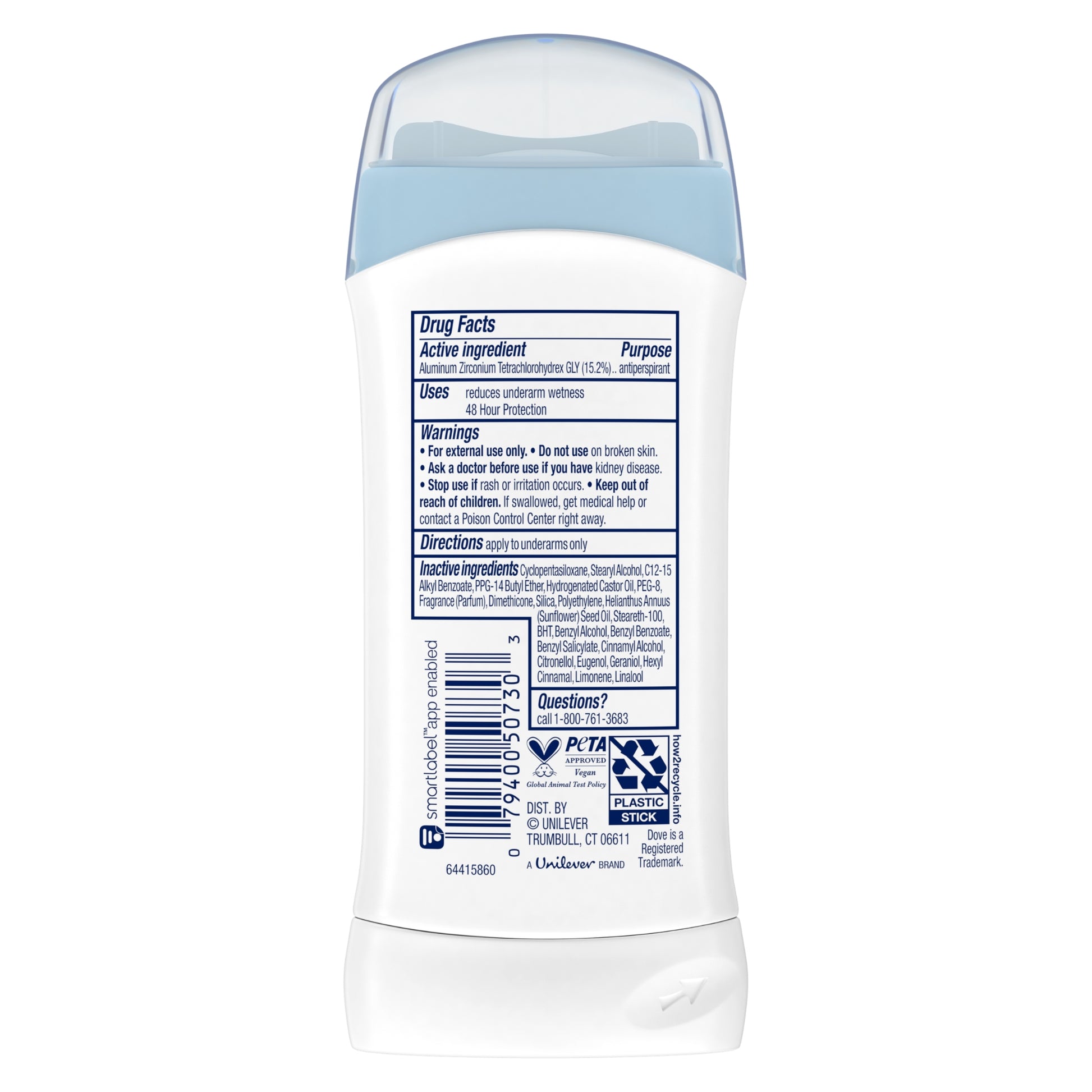 Antiperspirant Deodorant Stick by Dove - Original Clean
