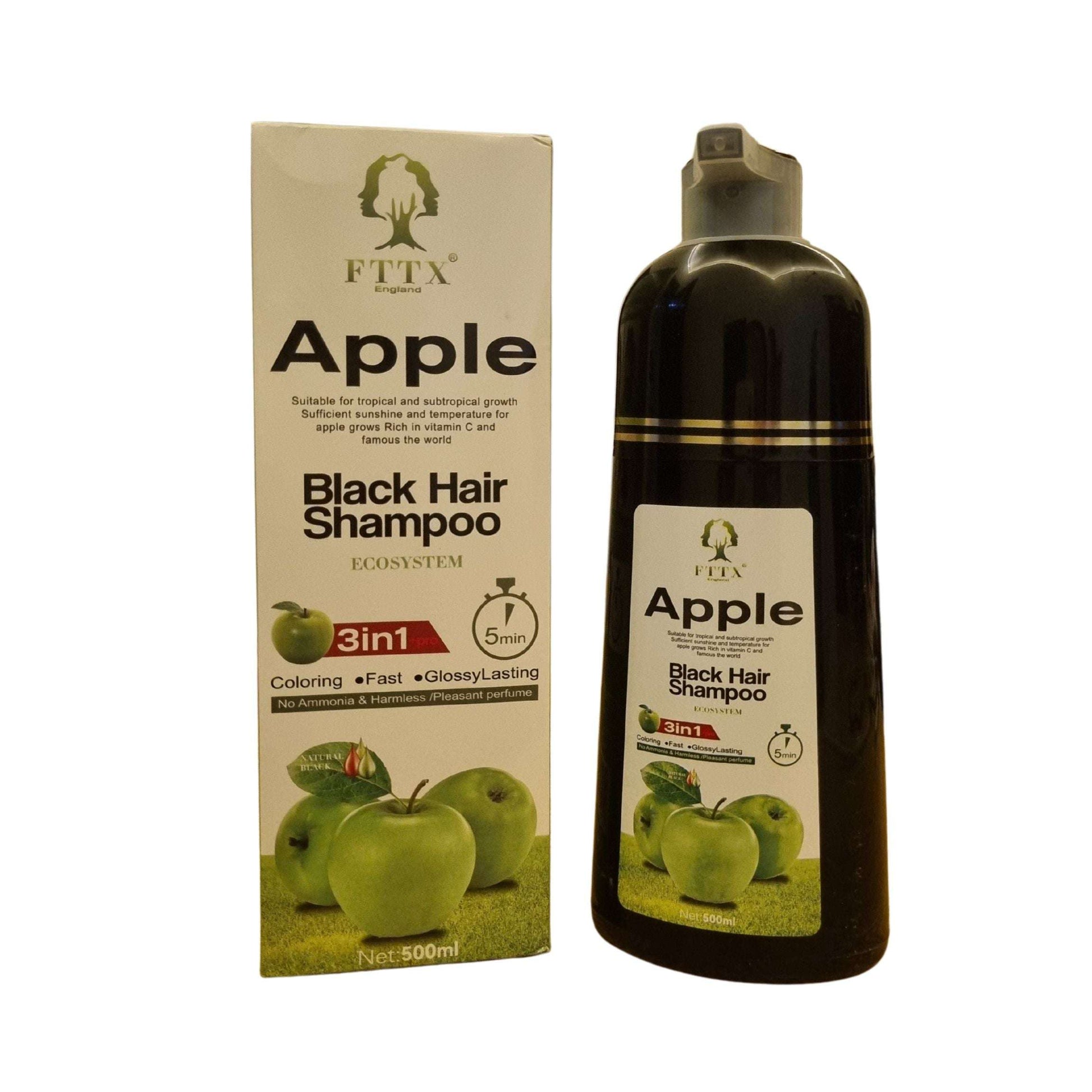 Apple Black Hair Shampoo 3in 1 By FTTX England