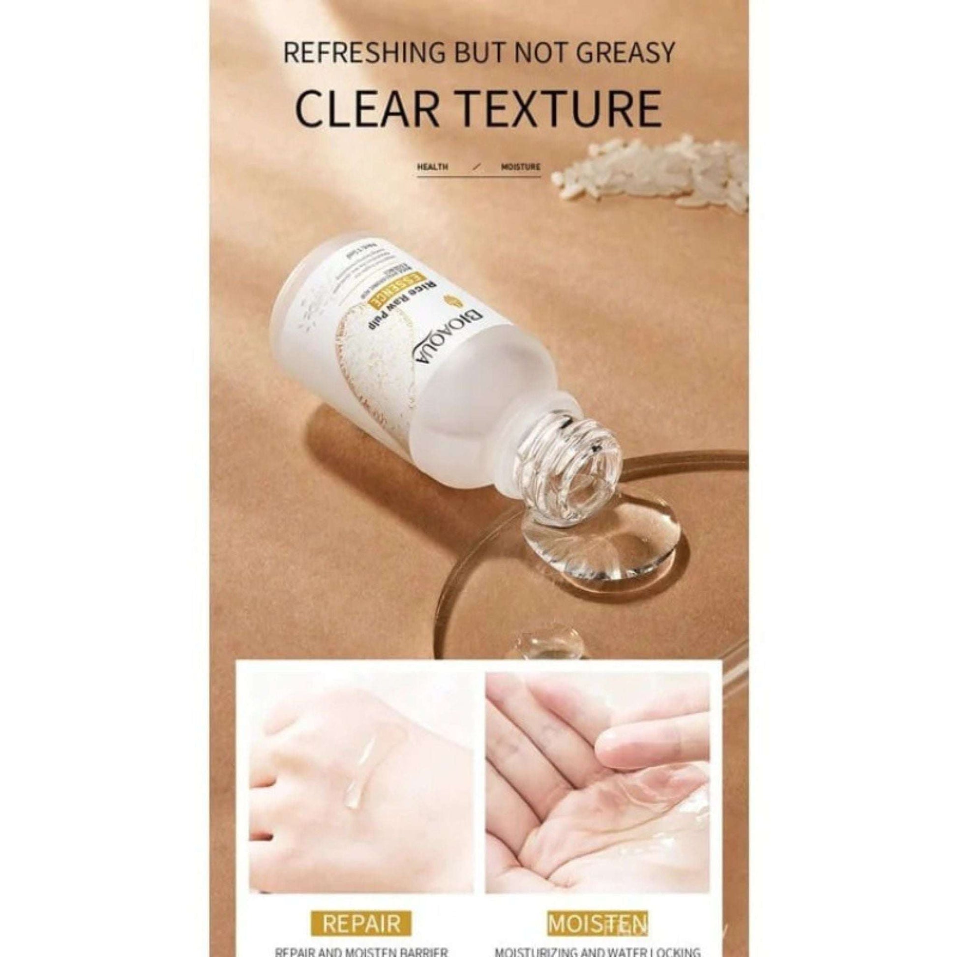 BIOAQUA Rice Raw Pulp Essence - Hydrating Glow Serum