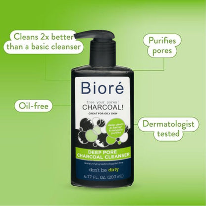 Biore Deep Pore Charcoal Cleanser great for oily skin