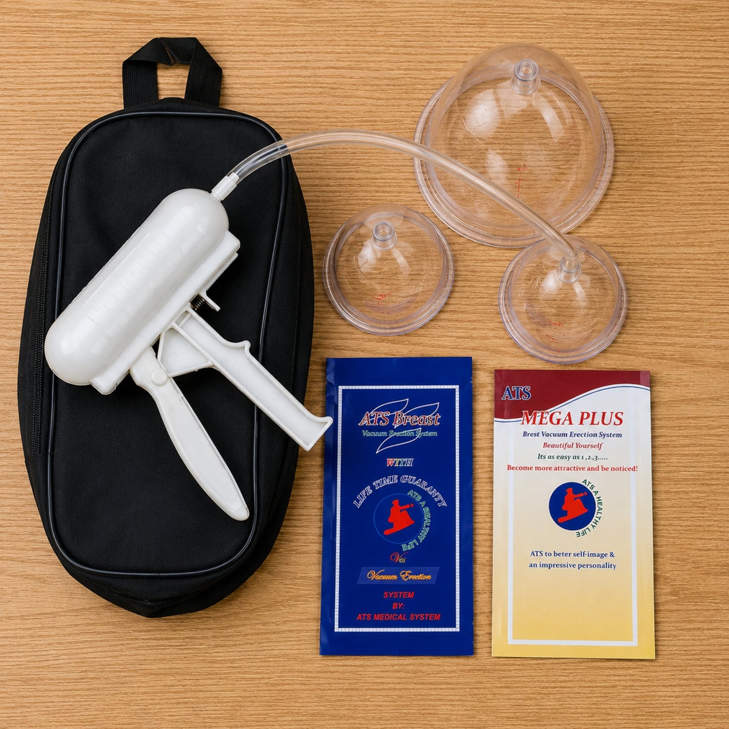 Breast Enlargement Pump with 3 Vacuum Cups - Professional System