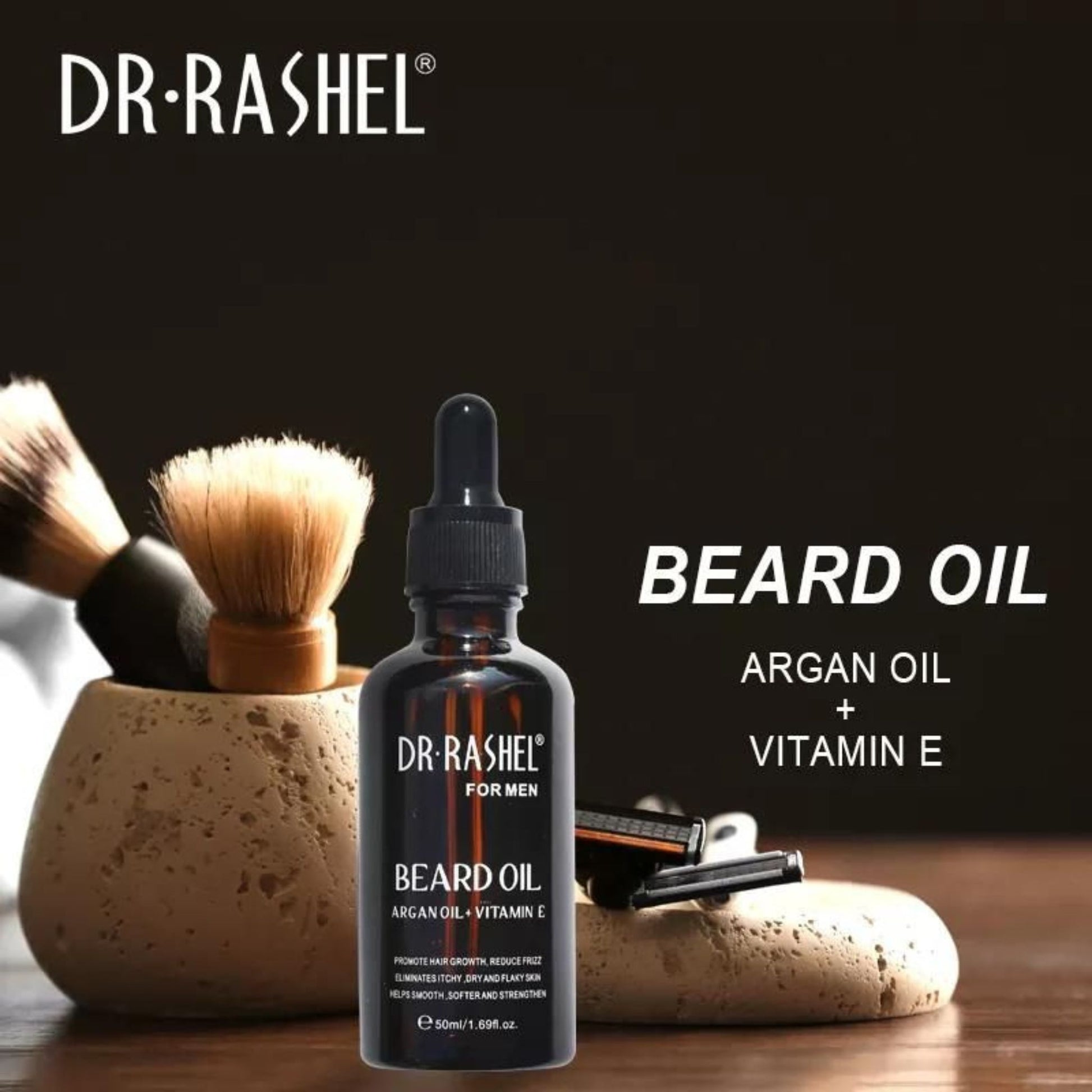 DR.RASHEL Beard Oil for Men - Stronger, Softer Beard Care