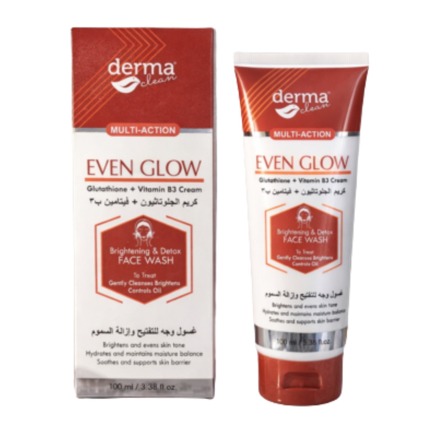 Derma Clean Even Glow Brightening and Detox Face Wash - 100ml