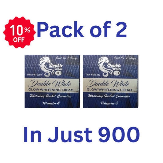 Double White Whitening Cream 3D Vitamin E Herbal Cosmetics - Pack of 2