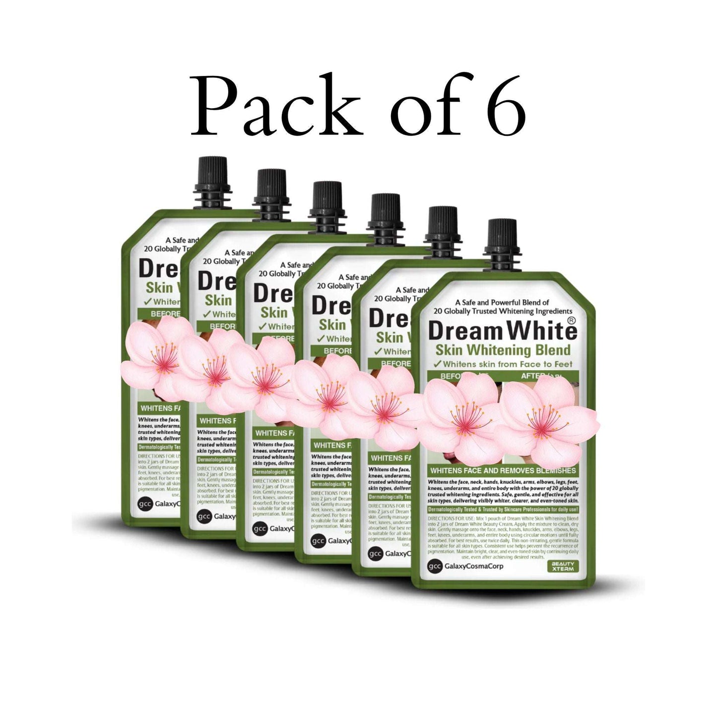 Dream White Skin Whitening Blend Pack of 6 - Face to Feet