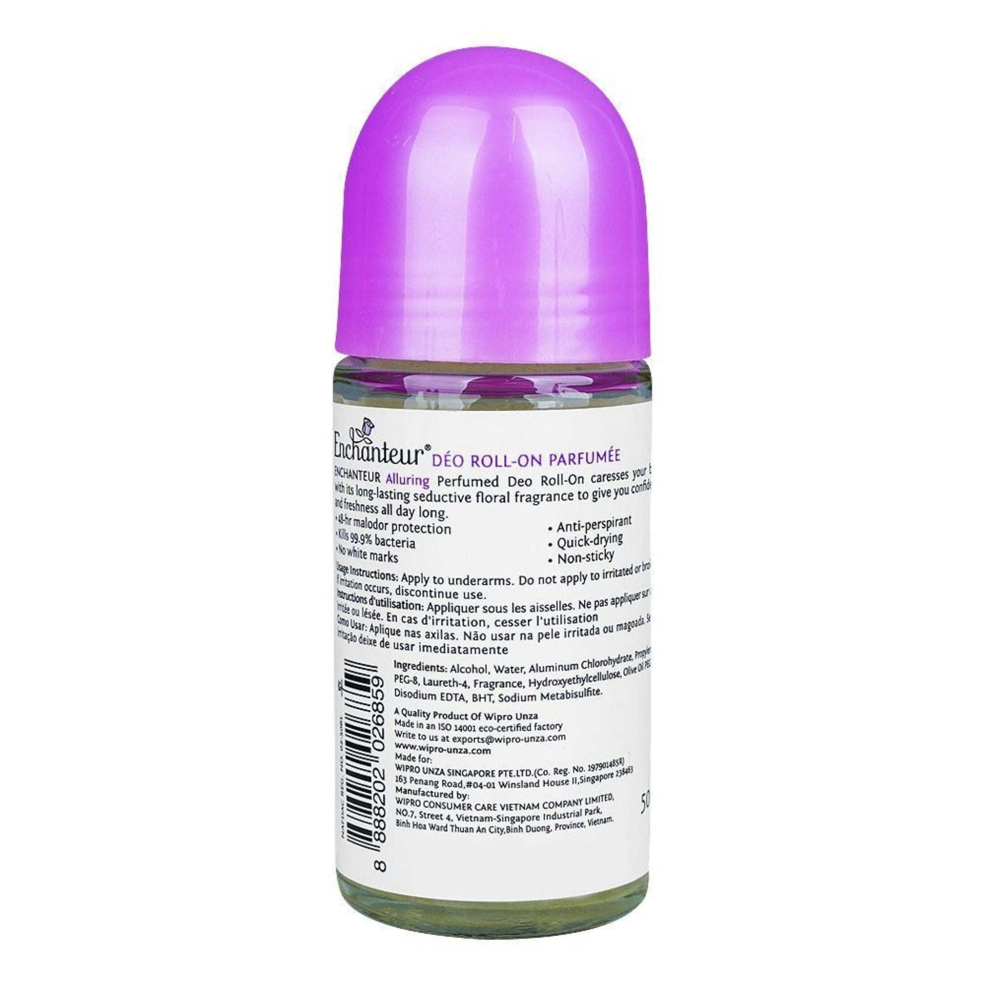 Enchanteur Alluring roll on deodorant for women 48h floral freshness