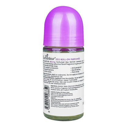 Enchanteur Alluring roll on deodorant for women 48h floral freshness