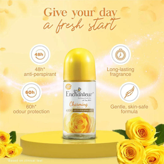 Enchanteur Charming roll on deodorant for women 48h floral freshness
