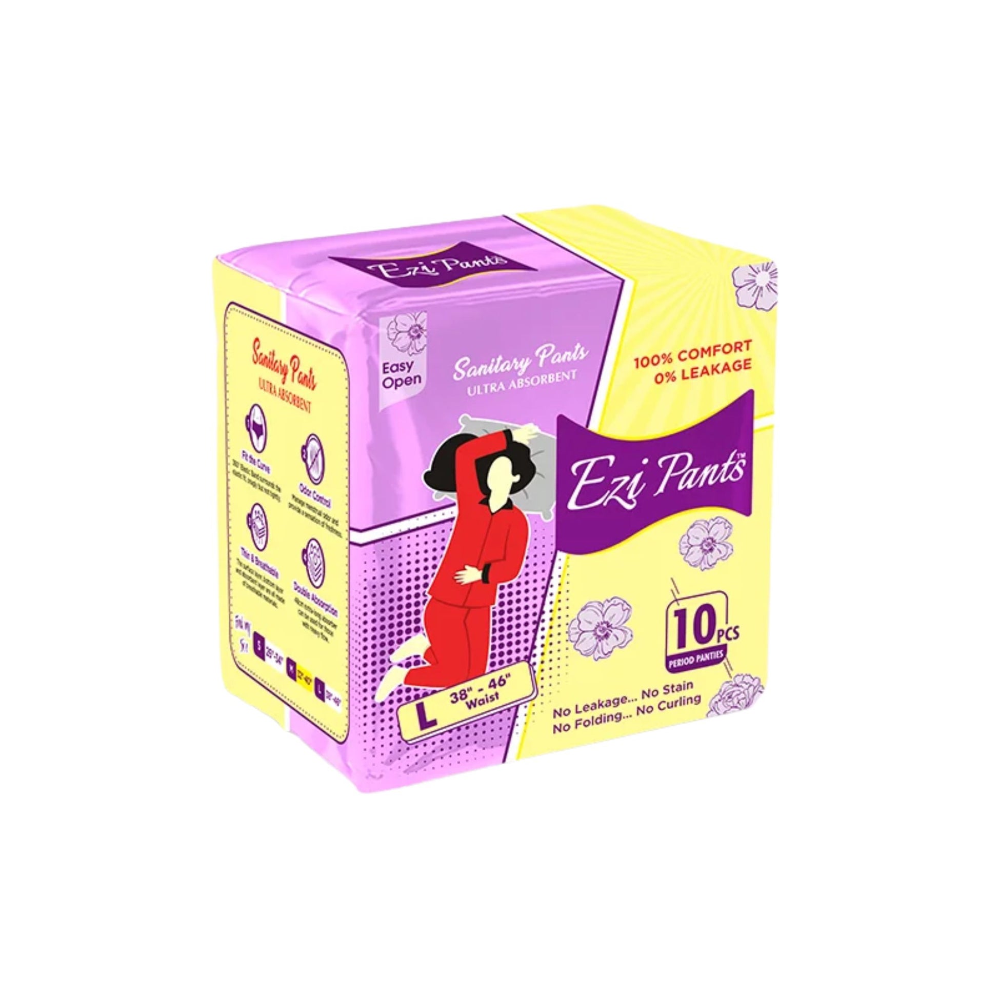 Ezi-Pants Sanitary Pants - Large (12-Hour Protection)