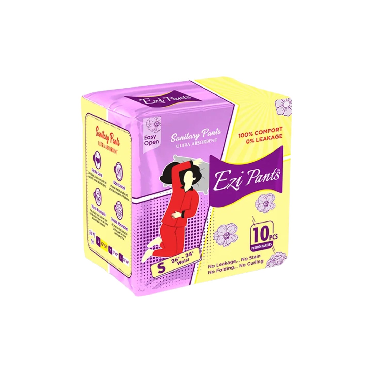 Ezi-Pants Sanitary Pants - Small (12-Hour Protection)