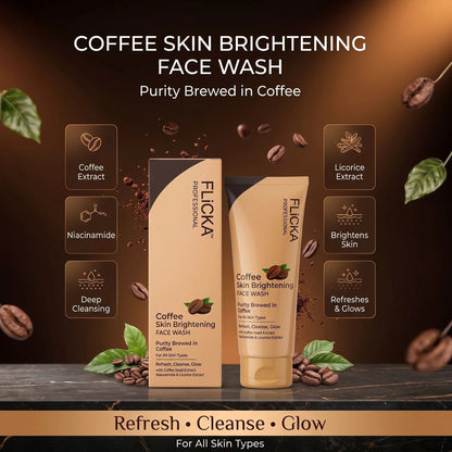 FLiCKA Professional Coffee Skin Brightening Face Wash
