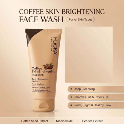 FLiCKA Professional Coffee Skin Brightening Face Wash