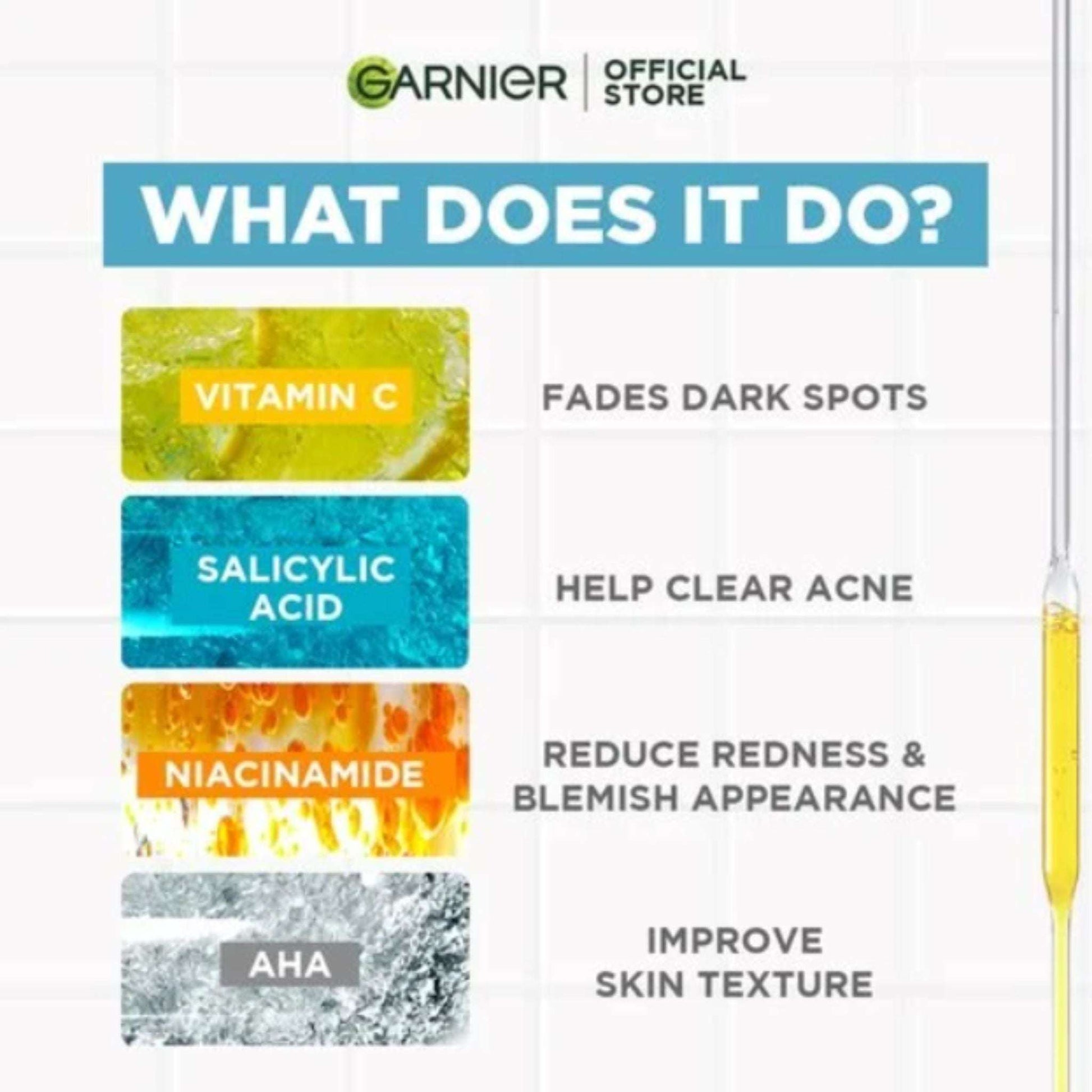 Garnier Bright Anti-Acne Face Wash - 2% Vitamin C
