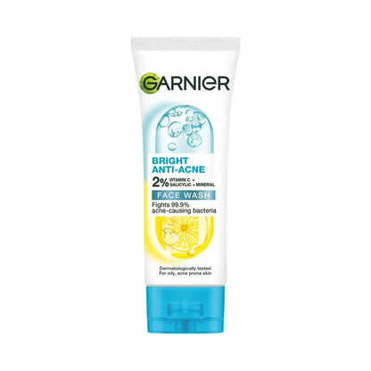Garnier Bright Anti-Acne Face Wash - 2% Vitamin C