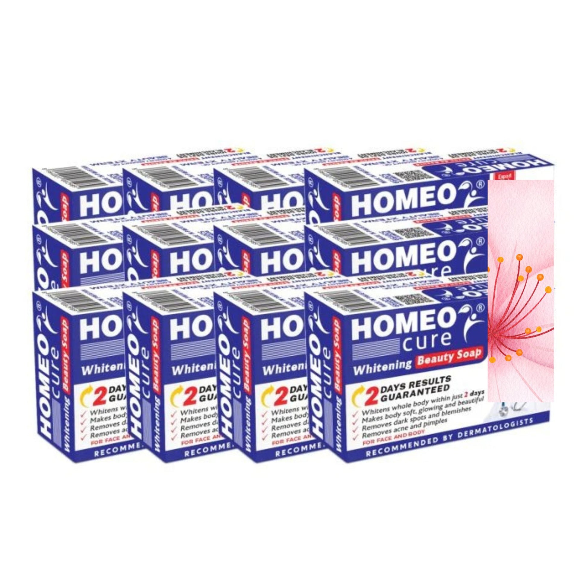 Homeo Cure Whitening Beauty Soap Pack of 12 - Face & Body