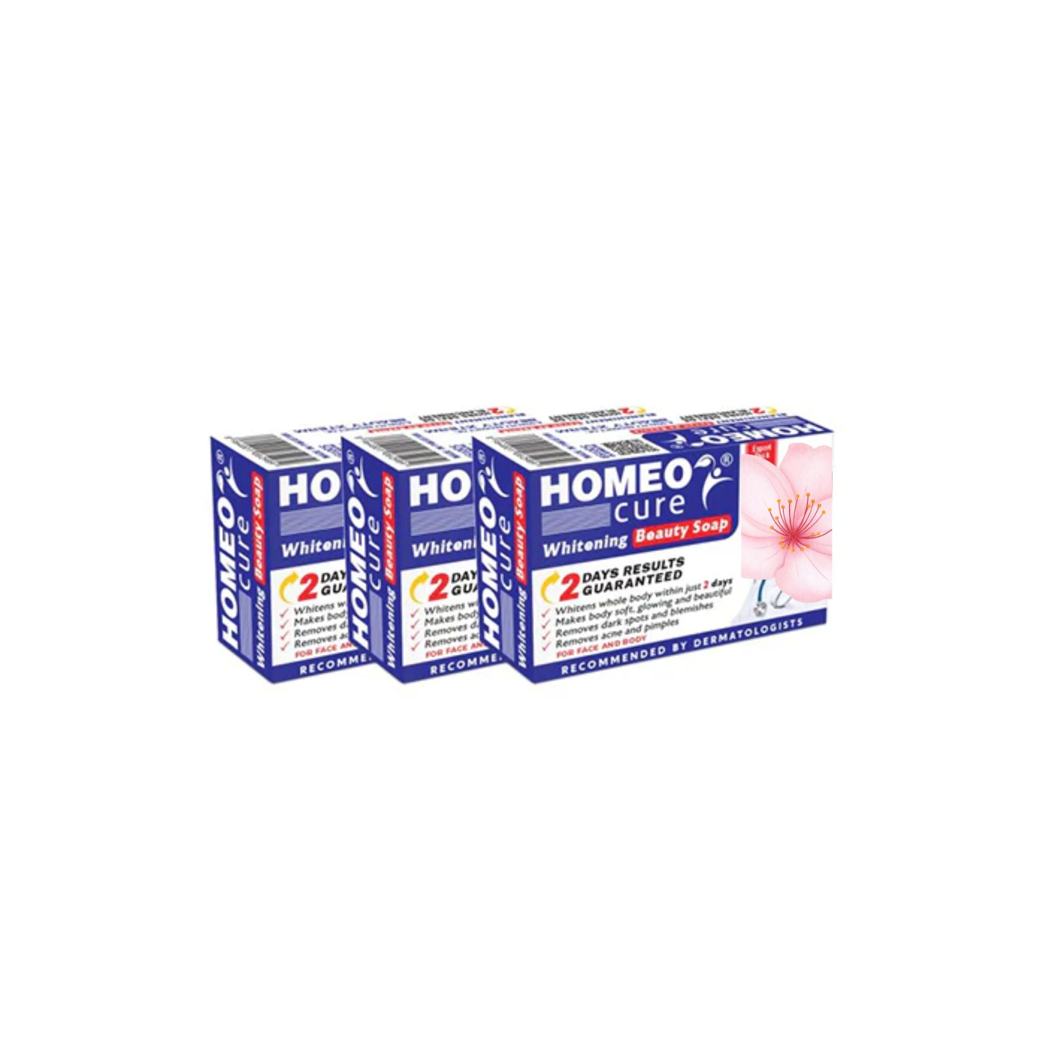 Homeo Cure Whitening Beauty Soap Pack of 3 | Face & Body – Posha.Pk