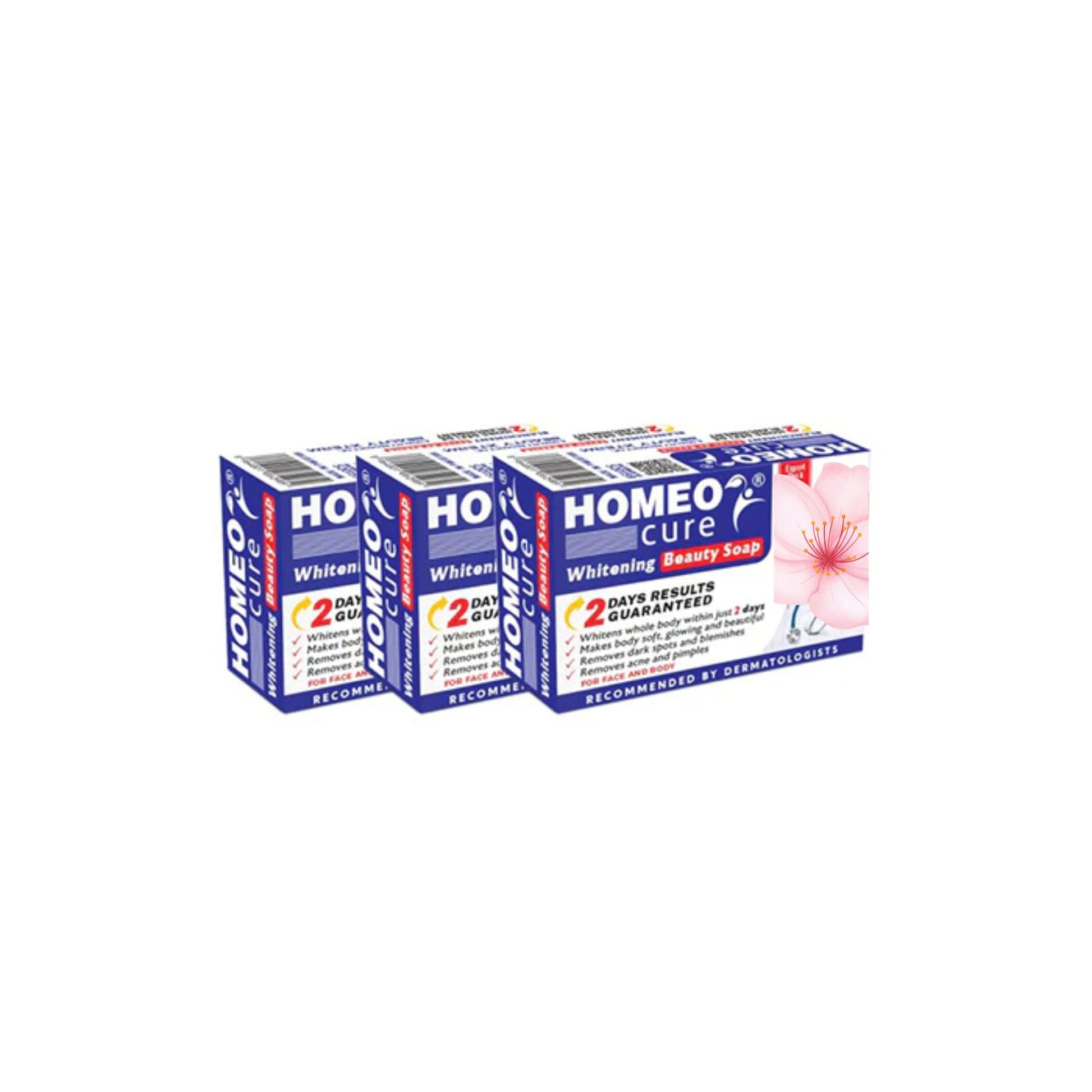 Homeo Cure Whitening Beauty Soap Pack of 3 - Face & Body