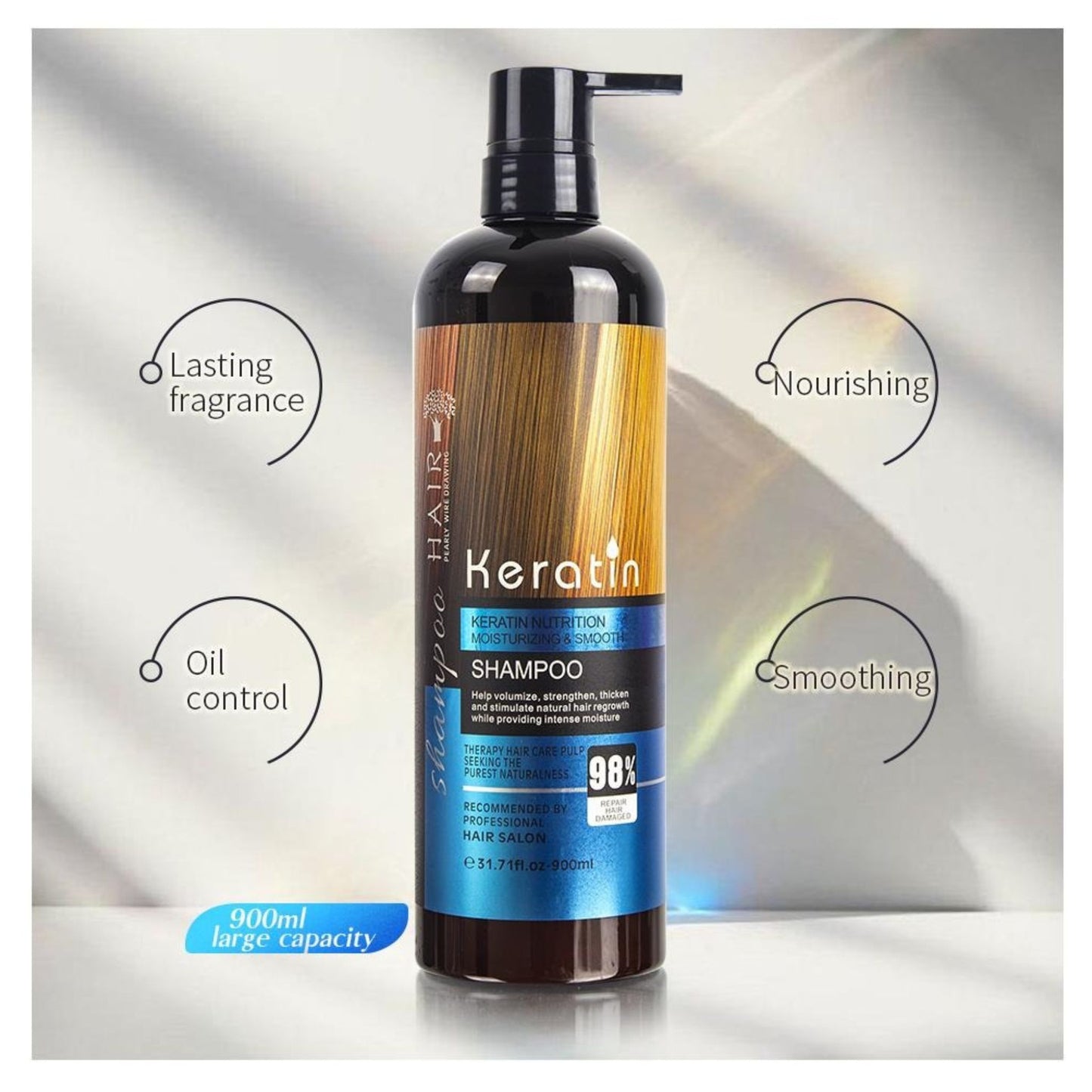Keratin Hair Treatment Nourishing & Smoothing Shampoo - 900ml