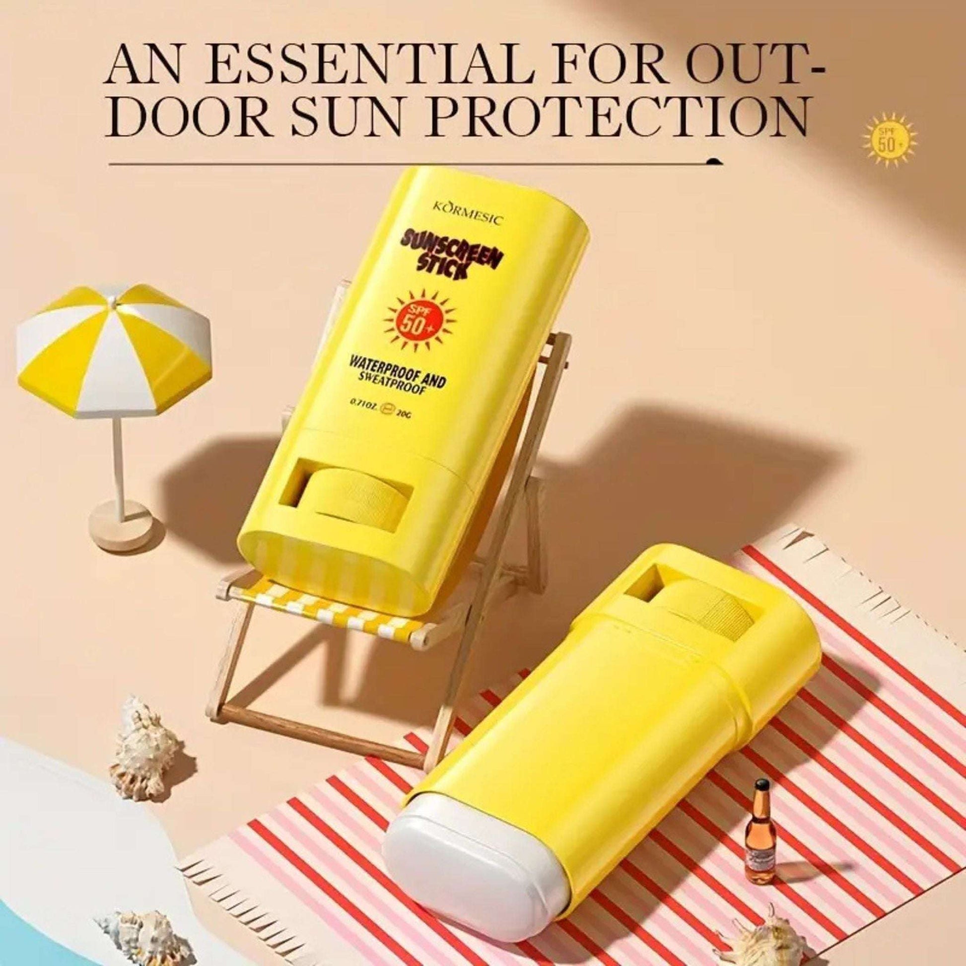 Kormesic Sunscreen Stick Sweat Proof And Water Proof  SPF 50+ - 20g