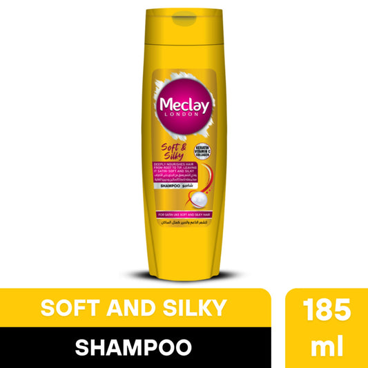 Meclay Soft & Silky Shampoo for Smooth, Touch-Soft Hair - 185ml