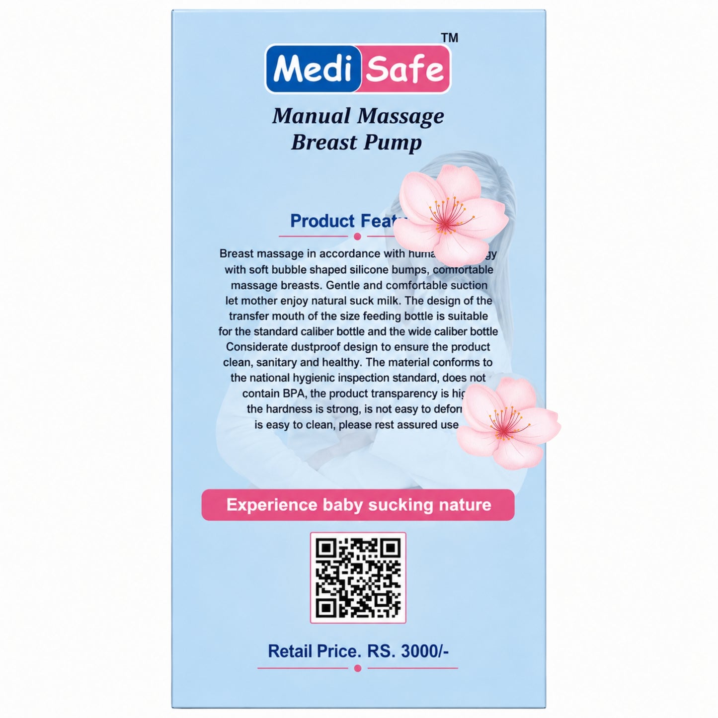 Medi Safe Manual Massage Breast Pump - BPA Free Nursing System