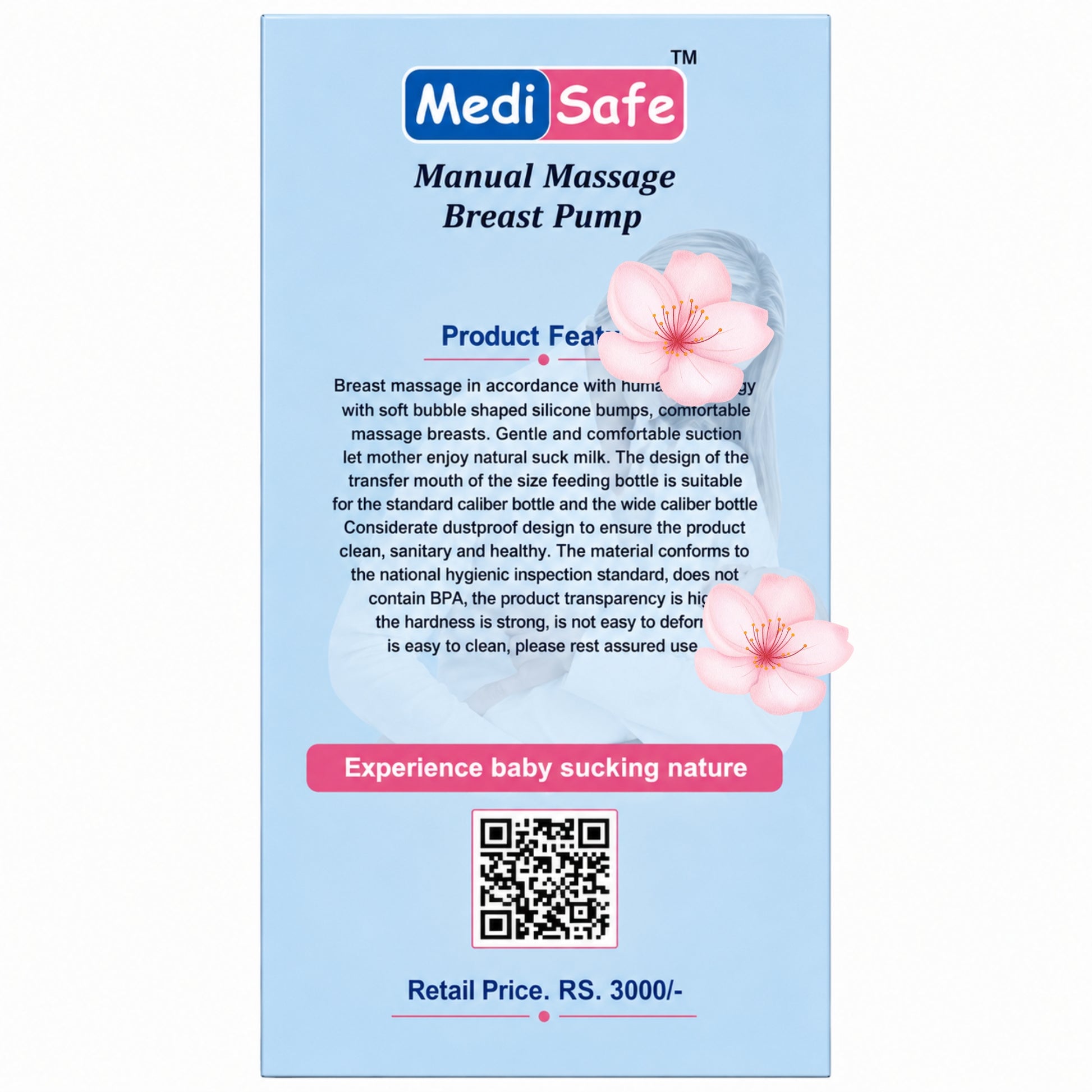 Medi Safe Manual Massage Breast Pump - BPA Free Nursing System