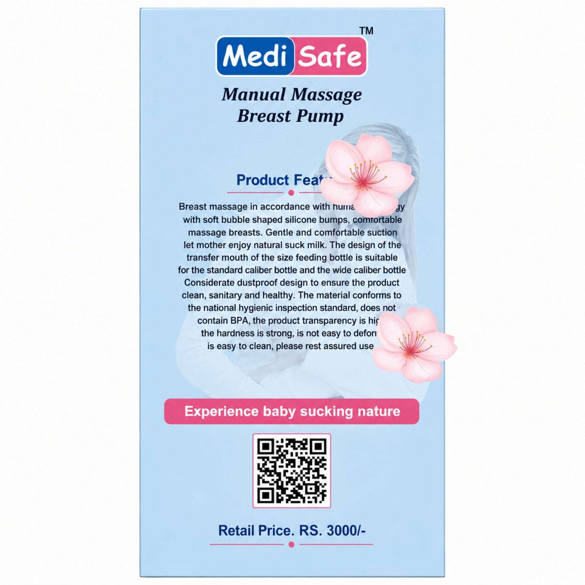 Medi Safe Manual Massage Breast Pump - BPA Free Nursing System