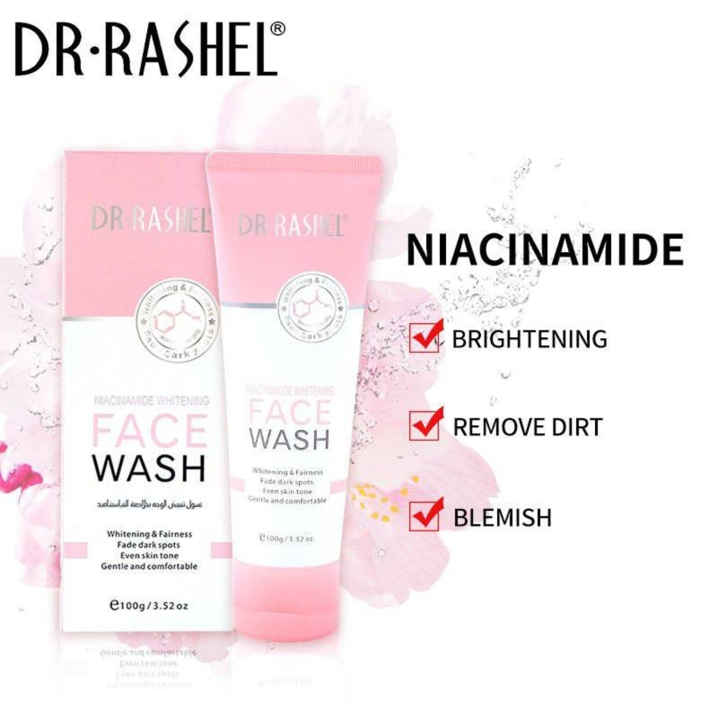 Niacinamide Face Wash by Dr. Rashel - Whitening Cleanser 100g