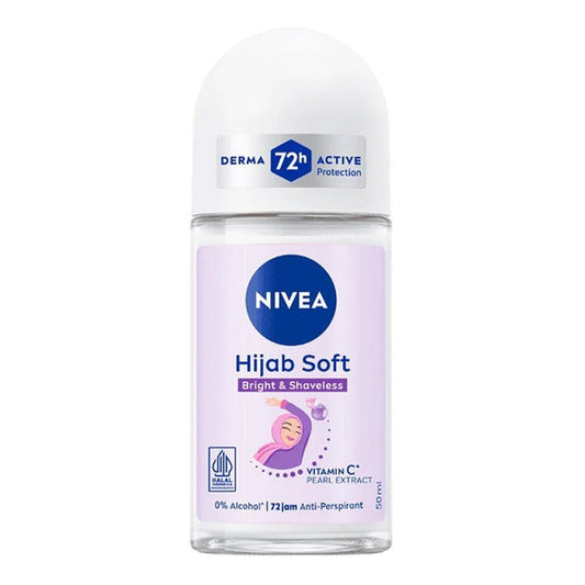 Nivea Hijab Soft Roll-On – Bright and Shaveless (50ml) | 72h Protection