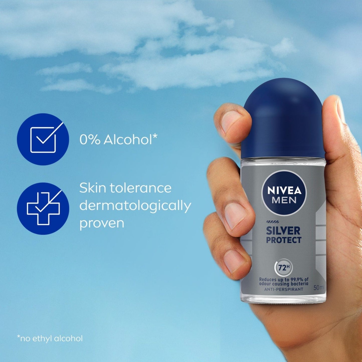 Nivea Men Silver Protect Anti-Perspirant Roll-On - 50ml