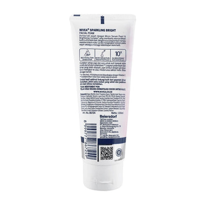 Nivea Sparkling Bright Facial Foam - 10x Brightening Cleanser 100ml