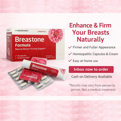 Paulbrooks Breastone Formula - B.Tone 30 Capsules & Breastone Cream Combo